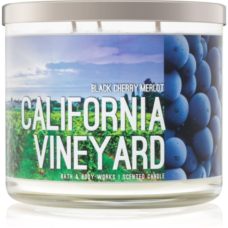 Bath & Body Works Black Cherry Merlot ароматизована свічка 411 гр I. California Vineyard
Bath & Body Works Black Cherry Merlot ароматизована свічка 411 гр I. California Vineyard