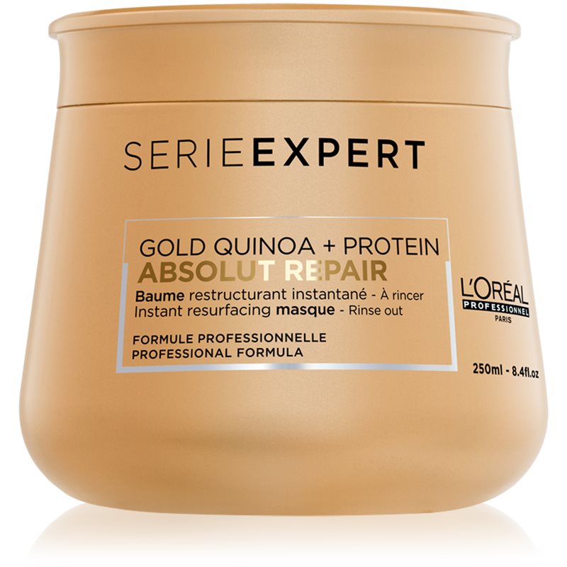 L’Oréal Professionnel Serie Expert Absolut Repair Gold Quinoa + Protein інтенсивна відновлююча маска для дуже пошкодженого волосся
L’Oréal Professionnel Serie Expert Absolut Repair Gold Quinoa + Protein інтенсивна відновлююча маска для дуже пошкодженого волосся