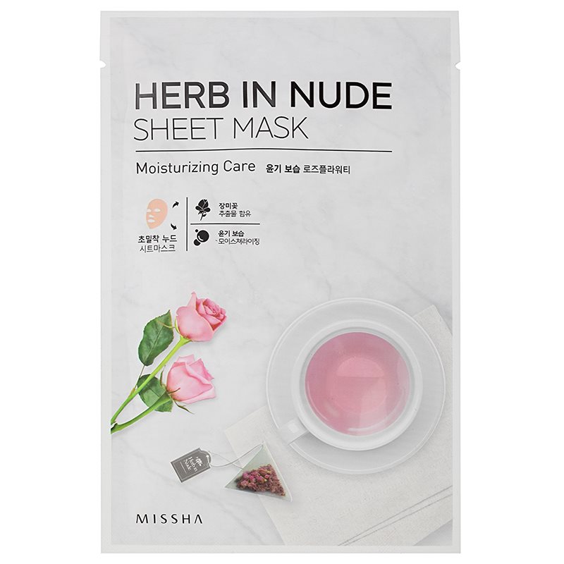 Missha Herb in Nude тканинна маска для обличчя зі зволожуючим та роз'яснюючим ефектом
Missha Herb in Nude тканинна маска для обличчя зі зволожуючим та роз'яснюючим ефектом