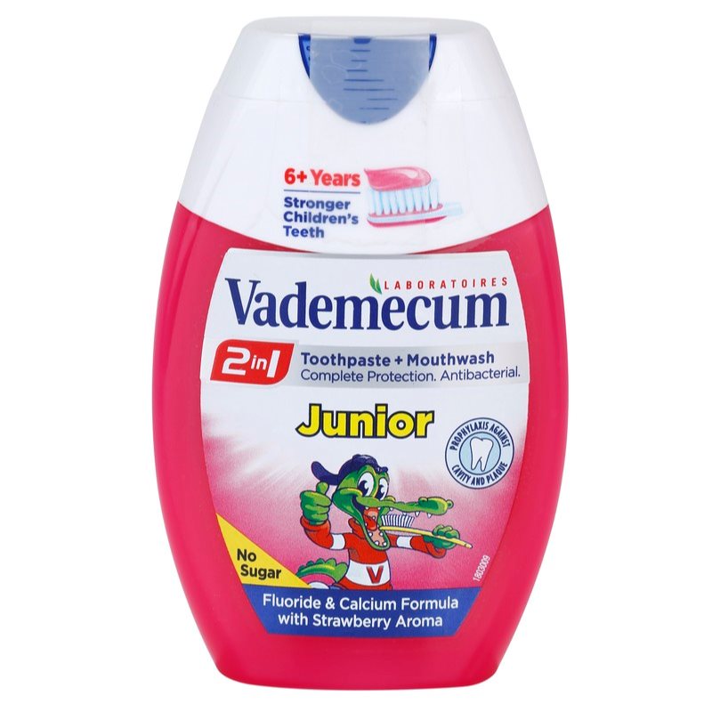 Vademecum 2 in1 Junior зубна паста + рідина для полоскання порожнини рота в одному присмак Strawberry
Vademecum 2 in1 Junior зубна паста + рідина для полоскання порожнини рота в одному присмак Strawberry