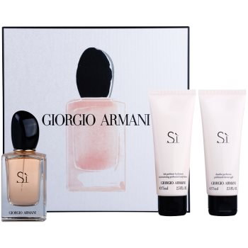 Armani Sì подарунковий набір III Парфумована вода 50 ml + Гель для душу 75 ml + Молочко для тіла 75 ml