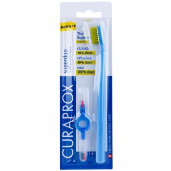 Curaprox 5460 Ultra Soft Superduo зубна щітка + запасні міжзубні щітки з тримачем
Curaprox 5460 Ultra Soft Superduo зубна щітка + запасні міжзубні щітки з тримачем