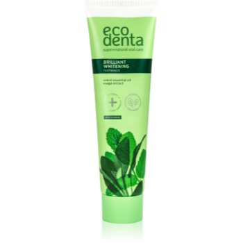 Ecodenta Green Brilliant Whitening відбілююча зубна паста для свіжого подиху Mint Oil + Sage Extract 100 мл
Ecodenta Green Brilliant Whitening відбілююча зубна паста для свіжого подиху Mint Oil + Sage Extract 100 мл