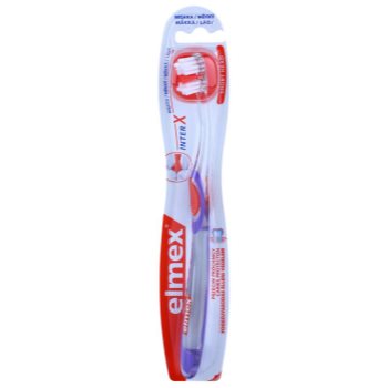 Elmex Caries Protection interX зубна щітка середньої жорткості м'яка transparent/red/purple
Elmex Caries Protection interX зубна щітка середньої жорткості м'яка transparent/red/purple