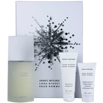 Issey Miyake L'Eau D'Issey Pour Homme подарунковий набір XIII. Туалетна вода 125 ml + Гель для душу 75 ml + Бальзам після гоління 50 ml
Issey Miyake L'Eau D'Issey Pour Homme подарунковий набір XIII. Туалетна вода 125 ml + Гель для душу 75 ml + Бальзам після гоління 50 ml