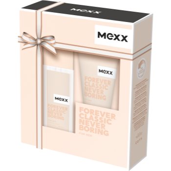 Mexx Forever Classic Never Boring for Her подарунковий набір I. дезодорант з пульверизатором 75 ml + Гель для душу 50 ml
Mexx Forever Classic Never Boring for Her подарунковий набір I. дезодорант з пульверизатором 75 ml + Гель для душу 50 ml
