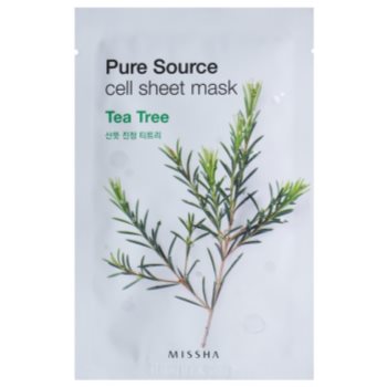Missha Pure Source тканинна маска для обличчя з очищаючим та освіжаючим ефектом Tea Tree 21 гр
Missha Pure Source тканинна маска для обличчя з очищаючим та освіжаючим ефектом Tea Tree 21 гр