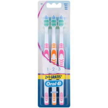 Oral B 1-2-3 Classic CareClassic Care зубні щіточки medium 3 шт Pink & Orange & Pink
Oral B 1-2-3 Classic CareClassic Care зубні щіточки medium 3 шт Pink & Orange & Pink
