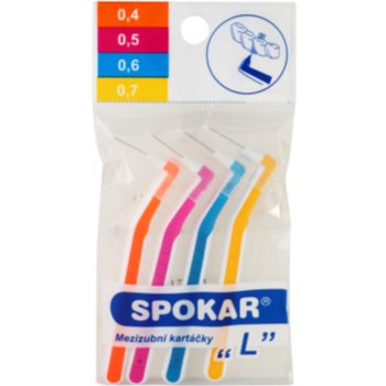 Spokar "L" міжзубні щіточки суміш Ultra 0,4 mm + Micro 0,5 mm + Mini 0,6 mm + Midi 0,7 mm 4 кс
Spokar "L" міжзубні щіточки суміш Ultra 0,4 mm + Micro 0,5 mm + Mini 0,6 mm + Midi 0,7 mm 4 кс