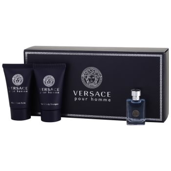 Versace Pour Homme подарунковий набір IX. Туалетна вода 5 ml + Шампунь 25 ml + Бальзам після гоління 25 ml
Versace Pour Homme подарунковий набір IX. Туалетна вода 5 ml + Шампунь 25 ml + Бальзам після гоління 25 ml