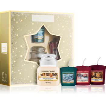 Yankee Candle Holiday Sparkle подарунковий набір IV. Свічка 104 g + вотивна свічка 3 x 49 g
Yankee Candle Holiday Sparkle подарунковий набір IV. Свічка 104 g + вотивна свічка 3 x 49 g