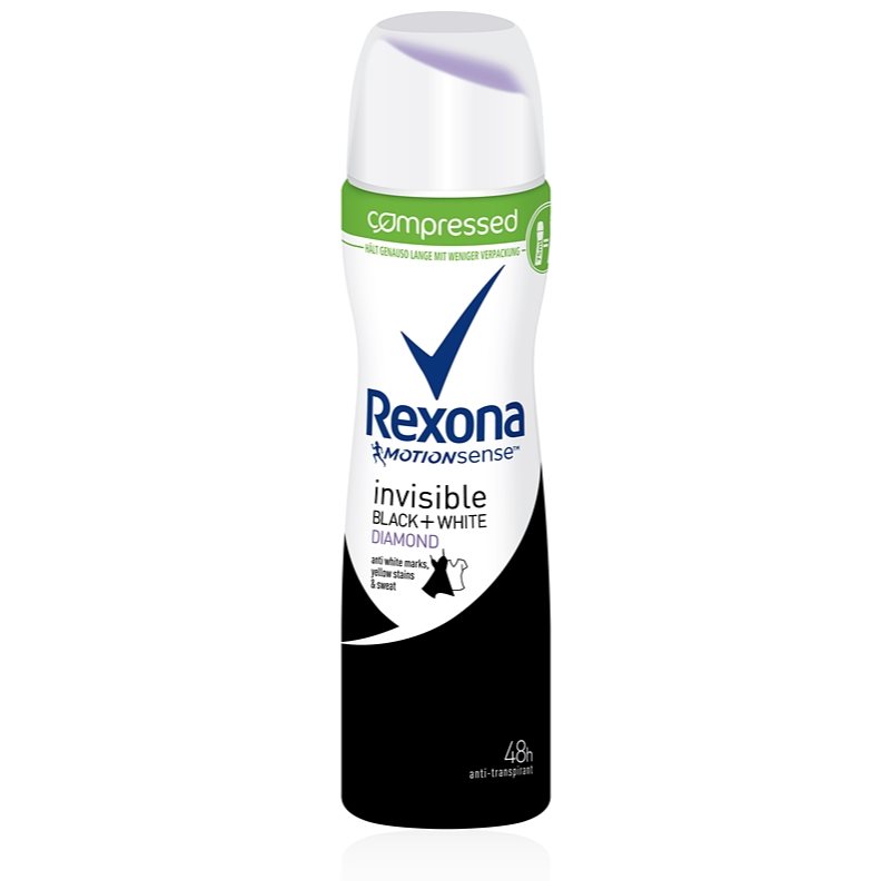 Rexona Invisible Black White Diamond Antitranspirant Spray Notino De