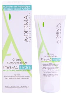 A-Derma Phys-AC Hydra crème hydratante pour peaux irritées et déséchées après traitements de l'acné