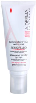 A-Derma Sensifluid micelární gel na odstranění voděodolného očního make-upu