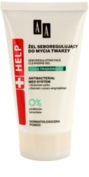 AA Cosmetics Help Acne Skin gel nettoyant antibactérien pour éliminer le sébum