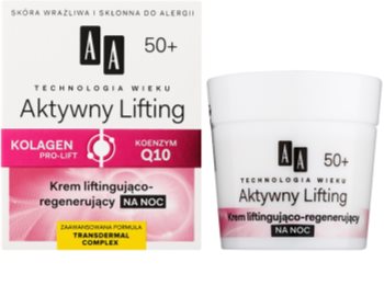 AA Cosmetics Age Technology Active Lifting αναγεννητική συσφικτική κρέμα νύχτας 50+