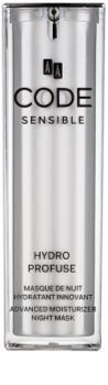 AA Cosmetics CODE Sensible Hydro Profuse maschera notte idratante per pelli sensibili
