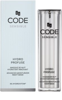 AA Cosmetics CODE Sensible Hydro Profuse feuchtigkeitsspendende Maske für die Nacht für empfindliche Haut