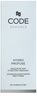 AA Cosmetics CODE Sensible Hydro Profuse feuchtigkeitsspendende Maske für die Nacht für empfindliche Haut