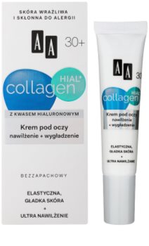 AA Cosmetics Collagen HIAL+ crema idratante e lisciante occhi 30+