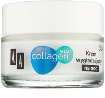 AA Cosmetics Collagen HIAL+ crema de noapte pentru netezire 30+