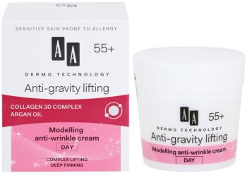 AA Cosmetics Dermo Technology Anti-Gravity Lifting Modelerende Crème met Anti-Rimpel Werking 55+