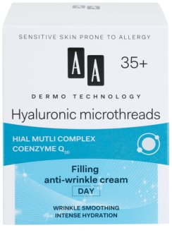 AA Cosmetics Dermo Technology Hyaluronic Microthreads crema giorno riempitiva antirughe 35+