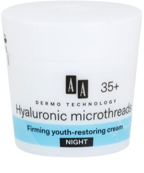 AA Cosmetics Dermo Technology Hyaluronic Microthreads verjüngende und glättende Nachtcreme 35+