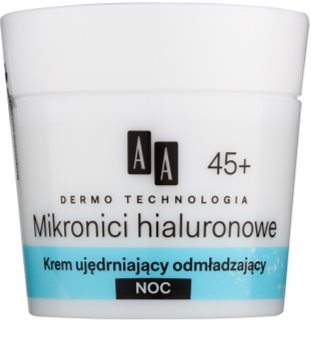 AA Cosmetics Dermo Technology Hyaluronic Microthreads omlazující a vyhlazující noční krém 45+