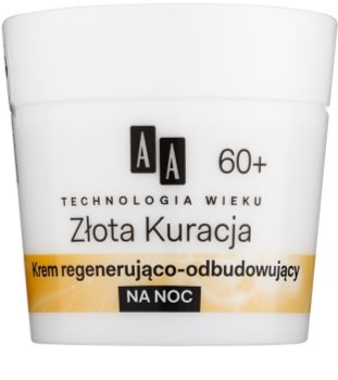 AA Cosmetics Age Technology Golden Therapy noční regenerační a protivráskový krém 60+