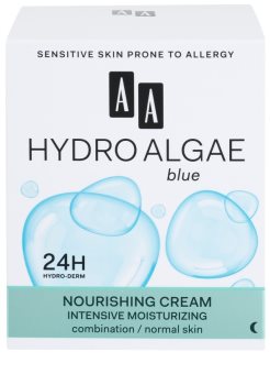 AA Cosmetics Hydro Algae Blue hydratisierende und nährende Creme
