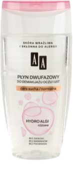 AA Cosmetics Hydro Algae Pink dvoufázový odličovač očí a rtů pro normální pleť