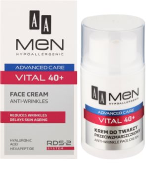 AA Cosmetics Men Vital 40+ Anti-Faltencreme gegen Hautalterung