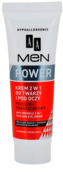 AA Cosmetics Men Power protivráskový krém 2 v 1 na obličej a oční okolí