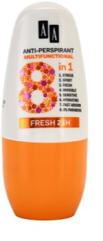 AA Cosmetics Multifunctional Fresh 24H antiperspirant roll-on 8 v 1