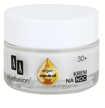 AA Cosmetics Oil Infusion2 Argan Marula 30+ nährende Nachtcreme mit Antifalten-Effekt