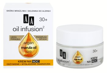 AA Cosmetics Oil Infusion2 Argan Marula 30+ nährende Nachtcreme mit Antifalten-Effekt