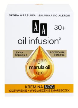 AA Cosmetics Oil Infusion2 Argan Marula 30+ hranjiva noćna krema s učinkom protiv bora