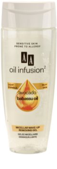 AA Cosmetics Oil Infusion2 Avocado Babassu mizellares Gel zum Abschminken für Gesicht und Augen