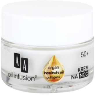 AA Cosmetics Oil Infusion2 Argan Inca Inchi 50+ нощен регенериращ крем с моделиращ ефект