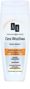 AA Cosmetics Age Technology Sensitive Skin jemné odličovací mléko