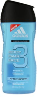 Adidas 3 After Sport Shower Gel for Men 250 ml