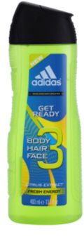 Adidas Get Ready! Douchegel voor Mannen 400 ml 3in1