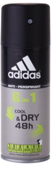 Adidas 6 in 1 Cool & Dry dezodorant w sprayu dla mężczyzn 150 ml