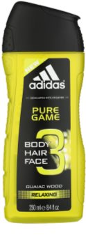 Adidas 3 in 1 Pure Game żel pod prysznic dla mężczyzn 250 ml