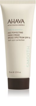 Ahava Time To Smooth verjüngende Handcreme gegen Pigmentflecken LSF 15