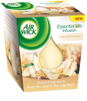 Air Wick Essential Oil Vanilla & Brown Sugar illatos gyertya 105 g