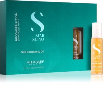Alfaparf Milano Semi di Lino Reconstruction SOS Emergency Oil Pflege für die Wiederherstellung von geschädigtem Haar in Ampullen