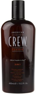 American Crew Classic shampoo, balsamo e gel doccia 3 in 1 per uomo
