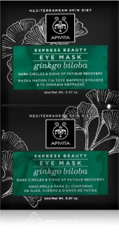 Apivita Express Beauty Ginkgo Biloba maska protiv podočnjaka
